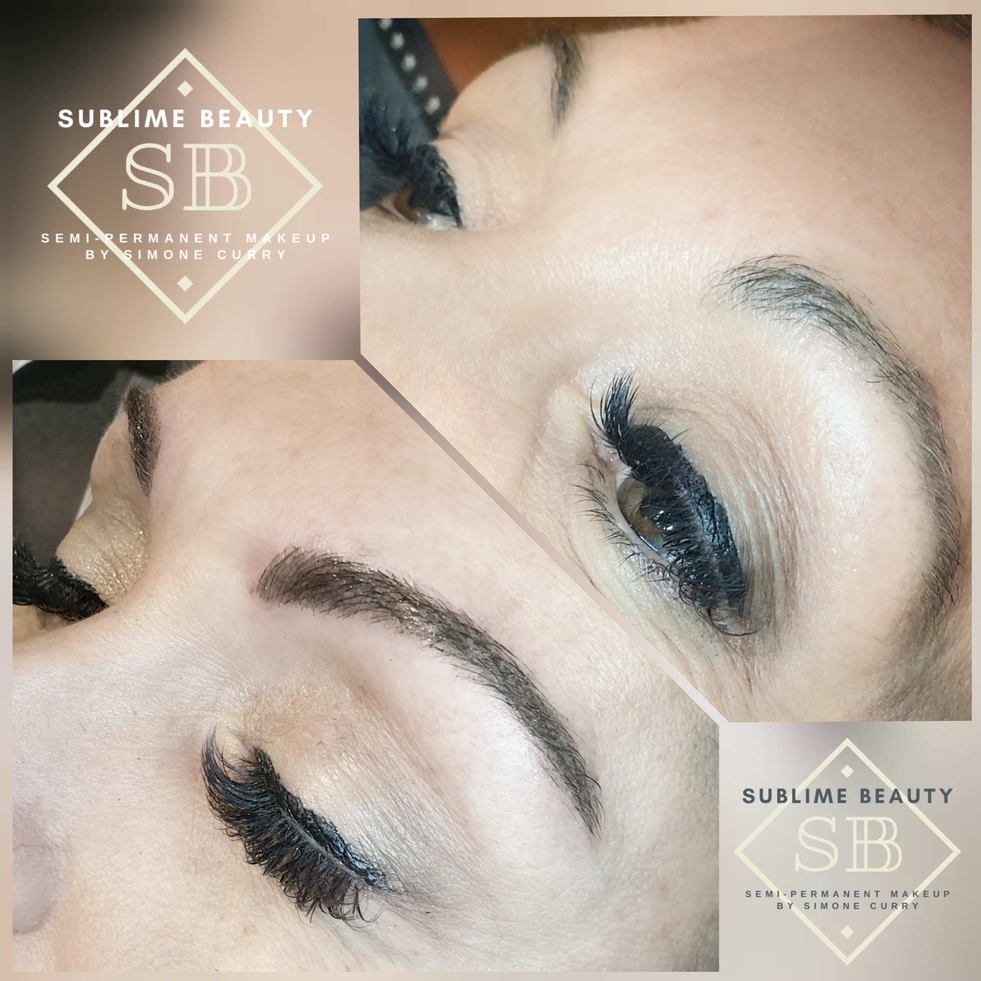 Combination brow SPMU treatment before and after