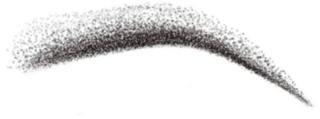 Hand-drawn example of a powder brow